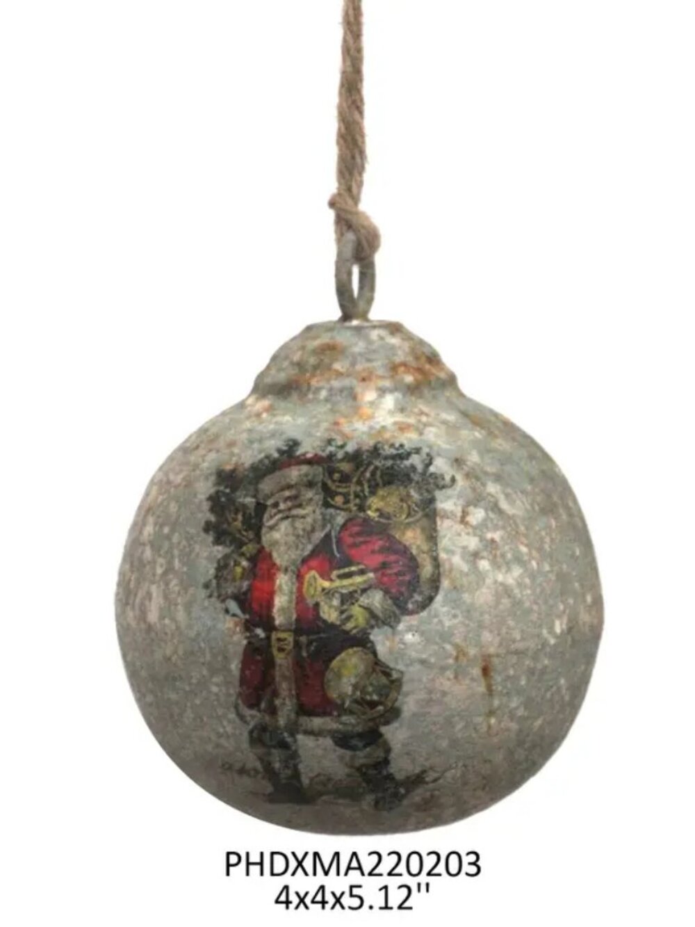 Vintage Santa Bearing Gifts 4" Ball NEW